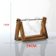 Glass Planter With Wooden Base